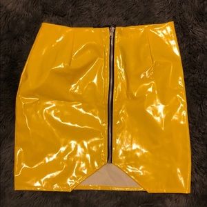 Boohoo Vinyl Skirt
